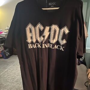 AC/DC Black and White Short Sleeve Tee
